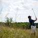 Sheldon Keyte lines up his shot from the rough during the Ann Arbor City Golf Championship on Sunday, July 21. Daniel Brenner I AnnArbor.com